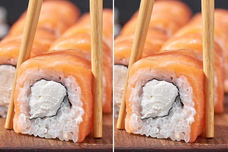 Филадельфия микс — 32 ролла с лососем, огурцом и унаги-соусом, доставка роллов по Донецку